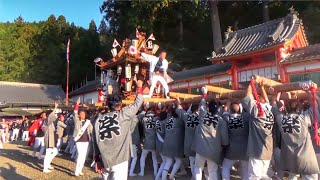 R5年　奈良県宇陀市　榛原秋祭り　本宮　墨坂神社　太鼓台宮入り