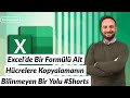 Excel’de Bir Formülü Alt Hücrelere Kopyalamanın Bilinmeyen Bir Yolu! #shorts