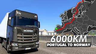 ETS2 Longest Delivery in Europe (Portugal to Norway) Lisbon to Kjøllefjord | Euro Truck Simulator 2