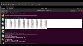 Matrix Multiplication using multithreading