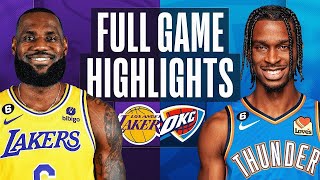 Oklahoma City Thunder vs  Los Angeles Lakers Full Game Highlights   Feb 7   2022 2023 NBA Season