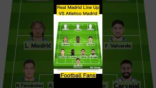 Real Madrid Line Up Prediction VS Atletico Madrid#realmadrid #laliga #vinicius