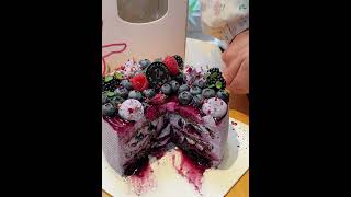 Black berry estoberry fruiti Cake #viralvideo #baking #foodie