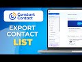 How To Export Constant Contact List To Excel (2026 Tips)