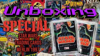 Unboxing Special Star Wars Vintage Trading Cards Merlin 1997 (sind es schöne Karten ?)