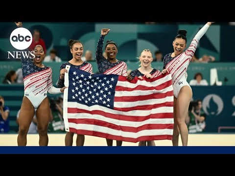 US women#39s gymnastics wins team gold medal