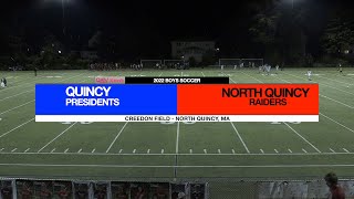 QATV Sports: Quincy vs North Quincy Boys Soccer (October 15, 2022)