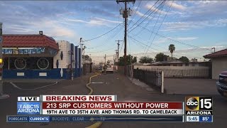 Alley fire causes power outage for some in Phoenix