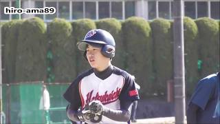 《中学軟式・スターズ大会》　廿日市シニア・背番号９番の選手　【タイムリー３ＢＨ打ったよ】　20200223