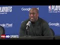 Kings head coach Mike Brown previews Monday's Game 2 playoff matchup with the Warriors