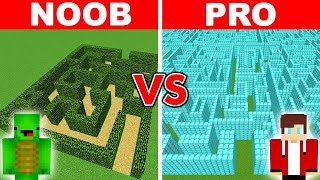 NOOB vs PRO: GIANT MAZE BUILD CHALLENGE
