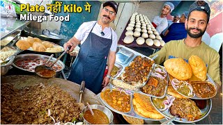 60/- Queens Road spl Soya wale Chole Bhature 😍 Punjabi Street Food India