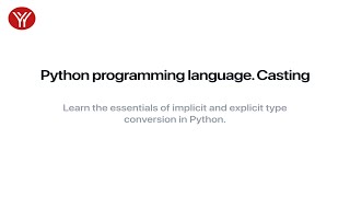 Python programming language. Casting