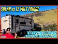 SOLAR vs 12 VOLT FRIDGE TEST | BOONDOCKING WITH A 12 VOLT FRIDGE | ROCKWOOD 2109s