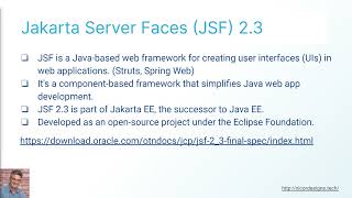 30. A short overview of Java/Jakarta Server Faces 2.3