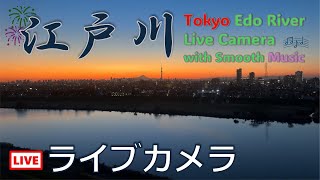 2024.12.24_江戸川ライブカメラ（東京方面）BGMあり／Tokyo View from Edogawa, Live Camera Stream with Music