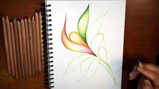 Sketchbook #7/ Colored pencils / Abstract Floral Art / Drawing / Arte Abstracto / Lápices de Colores