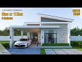 Small House Design | Simple House 8m x 12m | 3 Bedroom