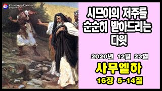 시므이의 저주를 순순히 받아드리는 다윗(43)