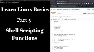 Learn Linux Basics | part 5: Shell Scripting functions