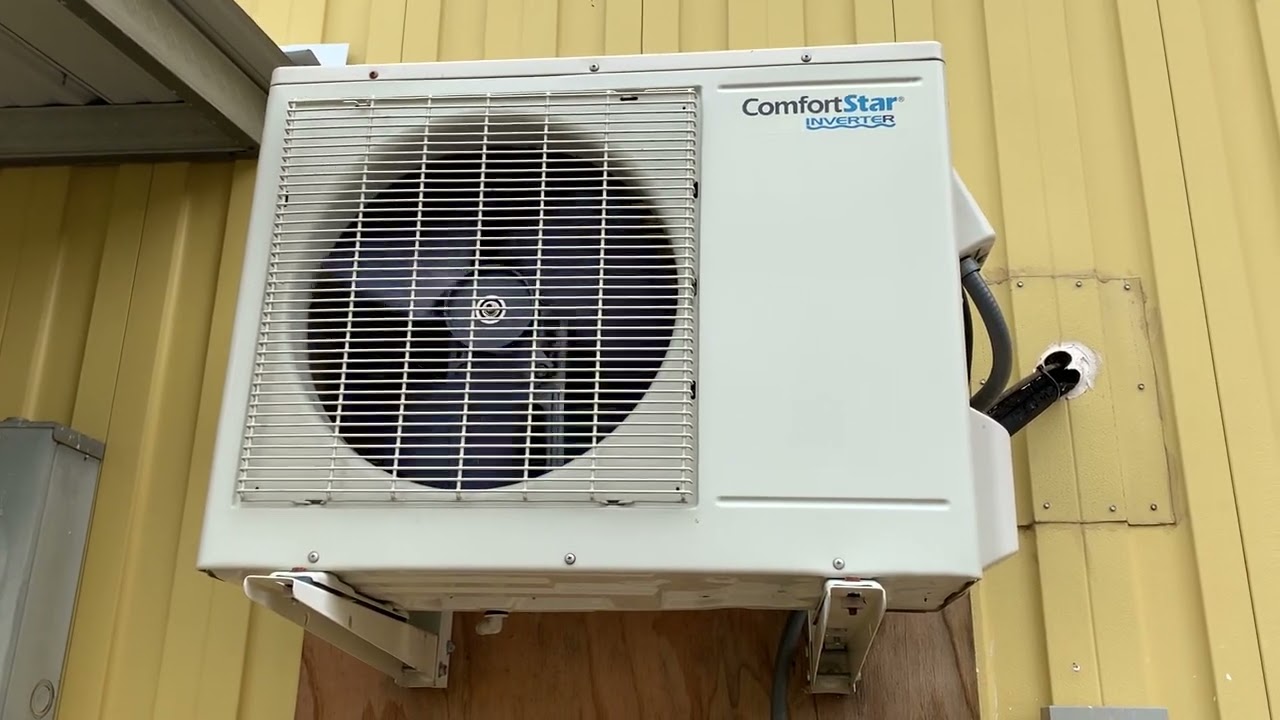 Comfortstar Inverter Mini Split Air Conditioner Running - YouTube