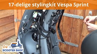 17-delige stylingkit monteren op Vespa Sprint of Primavera | Montagevideo - De Scooter Shop