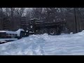 usa army truck m35a2 in snow