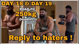 Day 18 & 19 - Chest & Arms | Reply to Haters | Road to 250kg Deadlift | Biglee Tamil