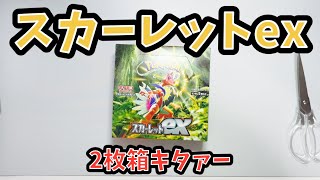 【ポケカ】再販で購入したスカーレットを開封したら2枚箱だったw