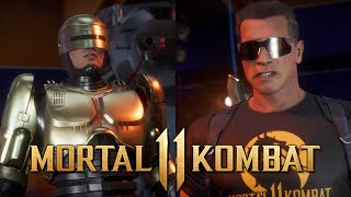 Mortal Kombat 11 - All RoboCop VS Terminator Intro Dialogue!