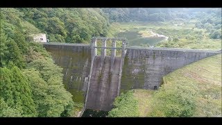 福島県大沼郡会津美里町　宮川ダム　DJI Phantom 4 Pro　ドローン空撮　 fukusima Japan