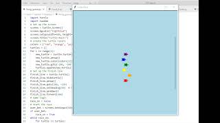 Turtle Race in Python (Python for Kids - Learning Game)