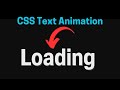 Pure CSS Loading Letter Bounce Animation | HTML & CSS Tutorial for Beginners