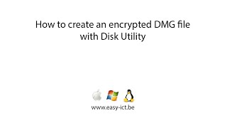 How to create an encrypted DMG file with OS X Disk Utility