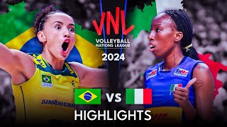 🇧🇷 BRAZIL vs ITALY 🇮🇹 | Highlights | Women's VNL 2024
