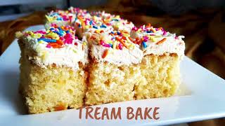 Vanilla tray bake/Tream bake