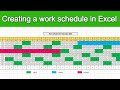 How to create a work schedule in Excel