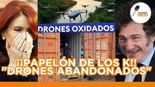 SE FILTRÓ EL PAPELON DE LA GESTIÓN KIRCHNERISTA DE ALBERSO CON DRONES ABANDONADOS Y OXIDADOS