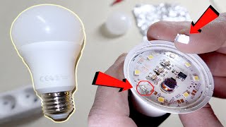 Nunca tire una bombilla LED quemada. Cómo repararlo con sus propias manos.