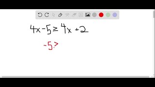 solve the inequality. 2(4 2x) ? 5x 5?