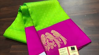 Price : Rs 7750  | Pure handloom kanchi silk sarees with alluringly weaved birds motifs in zari !!!!