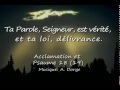 Acclamation et Psaume 18 (19) Ta parole, Seigneur est vérité, et ta loi délivrance / A. Dorge