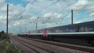 82217 and 91107 on 1A31, 13:20, Newcastle Central - London Kings Cross