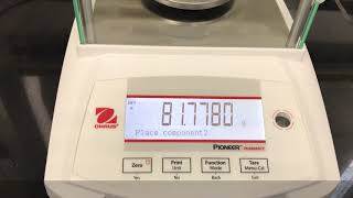 OHAUS Pioneer PXP Pharmacy Balance - Formulation Application (EN)