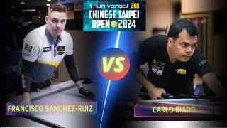 FRANCISCO SANCHEZ-RUIZ VS CARLO BIADO | QUARTER-FINALS | 2ND UNIVERSAL CHINESE TAIPEI OPEN