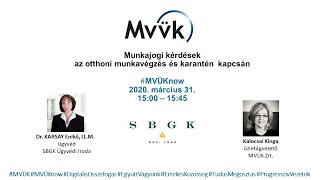 #MVÜKnow – Otthoni munkavégzés vagy távmunka? | A beszélgetés 3.része Dr. Karsay Enikővel