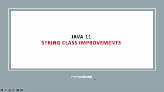Java11 String Class Improvements