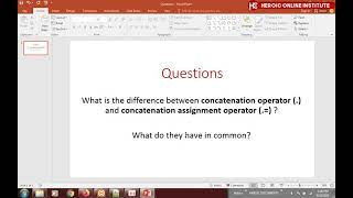 Concatenation and concatenation assignment operators