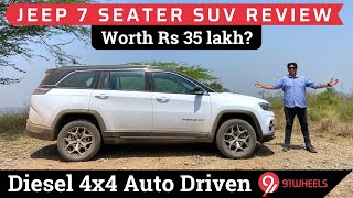 2022 Jeep Meridian 7 Seater Review || Diesel Automatic 4x4 Driven Off \u0026 On The Road || 91Wheels