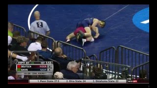 2016 NCAA Wrestling 133lbs: Zack Davis vs Robert Deutsch